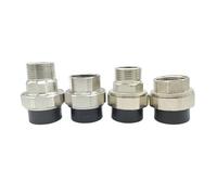BYCIFRLG 1PCS PE 304 Stainless Steel Union Joint Coupling 20mm 25mm 32mm 40mm 50mm 63mm 75-110mm Female Male Thread Cast Pipe Fitting(Male 40mm)