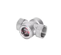 BYCIFRLG 2" BSP Female Thread 304 Stainless Steel Straight Window Sight Glass Water Flow Indicator