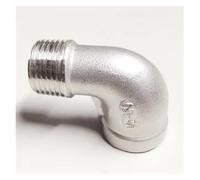 BYCIFRLG 2" BSP Female to Male Thread 304 Stainless Steel 90 Degree Elbow Connector Pipe Fitting Water Oil air