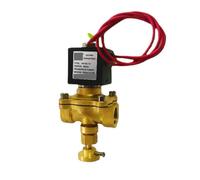 BYCIFRLG 220VAC 24VDC 1/4" 3/8" 1/2" 3/4" 1" BSPP Female 2W Brass Solenoid Valve Water Gas Oil with Manual Adjustable(1",24V)