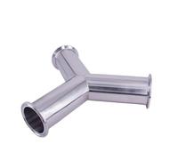 BYCIFRLG 25mm 1" Pipe OD 1.5" Tri Clamp Y Shaped 3 Way SUS 304 Stainless Steel Fitting Spliter Homebrew Beer Wine