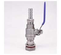 BYCIFRLG 25mm Hose 1-1/2" BSP 304 Stainless Bulkhead Straight Ball Valve Tap Faucet Switch Water Tank Beer