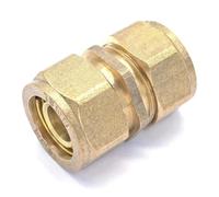 BYCIFRLG 26x32mm IDxOD PEX-AL-PEX Tube Straight Brass Compression Pipe Fitting for Floor Heating