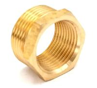 BYCIFRLG 2pc Brass Reducer M24x1.5mm Male x M20x1.5mm Female Reducing Bush Adapter Fitting Gas Air Water Fuel