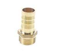 BYCIFRLG 2PC Hose Barb I/D 16mm x 1/2" BSP Male Thread Brass Coupler Splicer Connector Fitting for Fuel Gas Water