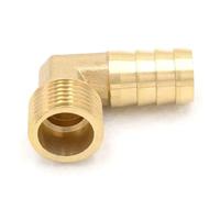 BYCIFRLG 2pc Hose Barb I/D 16mm x 1/2" BSP Male Thread Elbow Brass Coupler Splicer Connector Fitting for Fuel Gas Water