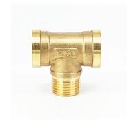 BYCIFRLG 2pcs 1/2" Female -Male -Female Tee 3 Way Brass Pipe Fitting Connector Water Fuel Gas