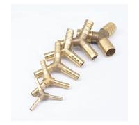 BYCIFRLG 2pcs Fit Hose Barb I.D 7mm Y Type 3 Ways Brass Coupler Connectors Fittings 1Mpa