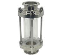 BYCIFRLG 3/4" 1" 1-1/4" 1.5" 2" Tri Clamp Sanitay Flow Sight Glass Diopter Fit Pipe OD SUS 304 Stainless Steel Fitting (45mm x Ferrule 64)