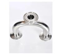 BYCIFRLG 3/4” 1-1/2” 2” Pipe OD 19mm/38mm/51mm U Shape 3 Way 304 Stainless Steel Ferrule OD 1.5” 2” Pipe Fittings Tri Clamp(38mm Ferrule 50.5)