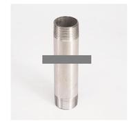 BYCIFRLG 3/4" BSP Equal Male Thread Length 100mm Barrel Nipple 304 Stainless Pipe Fitting Connector Coupler Water Oil air