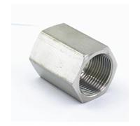 BYCIFRLG 3/4" Female 304 Stainless Steel Hex Nut Rod Pipe Fitting Connector Adapter Max Pressure 600 Bar