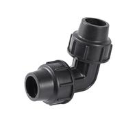 BYCIFRLG 3/4 inch 90 Degrees Pipe Joint Lock Nut Hose Bend Connectors Agriculture Drip Irrigation Fittings Pipe Adapter 1 Pc