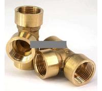 BYCIFRLG 3/8" Female 3 Ways Tee Brass Coupler Adapters Fittings Connectors