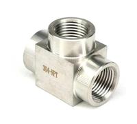 BYCIFRLG 3/8" NPT Female Pressure 3500psi 304 Stainless Steel Tee 3 Way Pipe Fitting Water Gas Oil