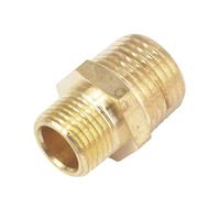 BYCIFRLG 3/8'' NPT Male x 1/4'' NPT Male Hex Equal Reducer Reducing Brass Pipe Fitting Connector Adapter