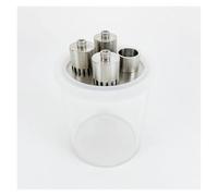 BYCIFRLG 3" Stainless Steel 304 Bubble Plate Set with Borosilicate Glass Column and Double Card Slot Gasket