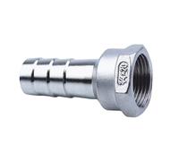 BYCIFRLG 304 Stainless Steel BSP 1/4" Female Thread X Hose Barb 6mm Tail Reducer Pagoda Joint Coupling Connector