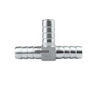 BYCIFRLG 304 Stainless Steel Hose Tail Barb Connector Adapter 10mm T Type 3-Way Water Tube Fittings