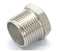 BYCIFRLG 304 Stainless Steel Reducer 3/4" Male Thread to 1/2" Female Thread Reducing Bush Adapter Fitting Gas Air Water Fuel