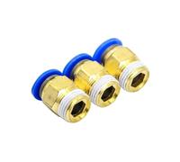 BYCIFRLG 30pcs BSPT PC8-02, 8mm to 1/4' Pneumatic Connectors Male Straight Fittings