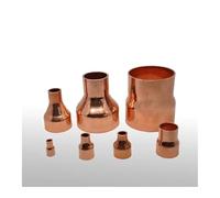 BYCIFRLG 35mmX19mm Inner Diameter Copper End Feed Straight Reducing Coupling Plumbing Fitting Scoket Weld Water Gas Oil