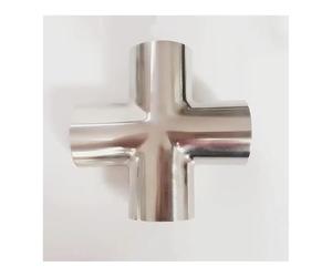 BYCIFRLG 38mm 1.5" Pipe OD Butt Welding Cross 4 Ways Splitter SUS 304 Stainless Steel Fitting Spliter Homebrew Beer Wine