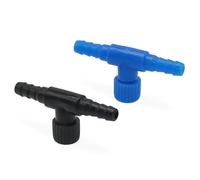 BYCIFRLG 3pcs Control Valves Switch T-Shape Adjustable Connector Pump Flow Valves 4mm Adjust air Volume Water Volume(Black)