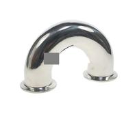 BYCIFRLG 45mm O/D 304 Stainless Steel Fits Ferrule OD 64mm Ferrule 180 Degree Elbow Pipe Fitting Tri Clamp