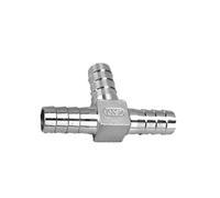 BYCIFRLG 4mm 6mm 8mm 10mm 12mm 13mm 14mm 16mm 19mm Hose Tee Y L Type Cross 3 4 Way Elbow 304 Stainless Steel Pipe Fitting Connector(8mm)