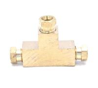 BYCIFRLG 4mm OD Tube Tee Type Brass Compression Connector Fitting Adapter Pipe Fitting