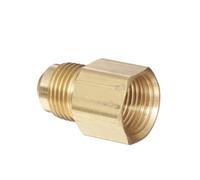 BYCIFRLG 5/8"-18 UNF Male 3/8" Flare SAE-Standard x 1/2" NPT Female Coupler Connector Adapter Brass Pipe Fitting for Fuel Gas Water Valve