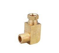 BYCIFRLG 5 PCS 1/8" M6 M8 M10 Metric Male 4 6mm Compression Straight Through Elbow Oil Tube Brass Pipe Fitting System(Elbow 1pc,4mm to M10x1)