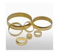 BYCIFRLG 5 PCS Fit 22mm Tube OD BrassFerrule Ring for Compression Union 5 PCS Fitting Water Gas Oil