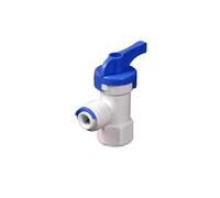 BYCIFRLG 50Pcs/Lot 1/4" Female Thread - 1/4" RO Water Pressure Barrel Ball Valve Hose Pipe Fitting Quick Connector Water Filter Parts