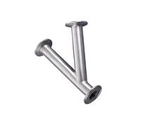 BYCIFRLG 51mm 2" Pipe OD 2" Tri Clamp Oblique Y Shaped 3 Way SUS 304 Stainless Fitting Spliter Homebrew Beer Wine