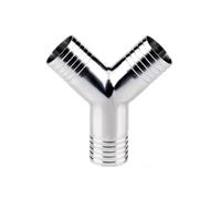 BYCIFRLG 57mm 2-1/4" Hose Barb Pipe Fittings Tee 3 Way 90 Degree Y Type Shape Stainless Steel 304