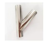 BYCIFRLG 57mm 2.25" Pipe OD Butt Welding Oblique Y-Shaped 3 Way SUS 304 Stainless Fitting Spliter Homebrew Beer Wine