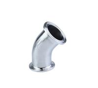 BYCIFRLG 57mm O/D 2.5" Tri Clamp SS304 Stainless Steel Ferrule 45 Degree Elbow Pipe Fitting