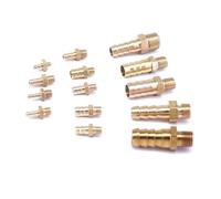BYCIFRLG 5pcs Fit Hose I/D 2.5mm Barbed x Metric M5x0.8 Male Brass Splicer Connectors Fittings
