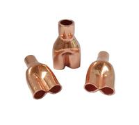 BYCIFRLG 6.35 8 9.52 12.7 16 19 22 25.4 28.6 35 42mm Equal Reducing Y 3 Way Copper End Feed Solder Pipe Fitting Connector Air Conditioner(1/4" OD x 1/4" OD x 1/4" Male NPT)