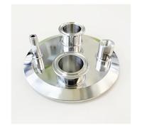 BYCIFRLG 6" OD167mm Tri-clamp Extraction Blind Plate with 2pcs 1.5" Ferrule Clamp and 1/4" M/FNPT