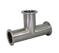 BYCIFRLG 63 mmPipe-77.5Ferrule304 Stainless Steel Tube 3 Way Tee Pipe Fittings Tri Clamp Ferrule Flange
