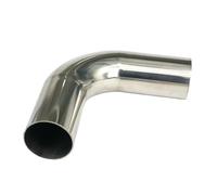 BYCIFRLG 63mm 2.5" O/D 304 Stainless Steel Weld 90 Degree Elbow Tube Butt Pipe Fitting Straight Pipe Length 100mm