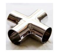 BYCIFRLG 80mm Pipe OD Butt Welding Cross 4 Ways Splitter SUS 304 Stainless Steel Fitting Spliter Homebrew Beer Wine