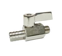 BYCIFRLG 8mm Hose Barb OD to 1/2" BSP Male Thread 304 Stainless Steel Ball Valve Pipe Connector Shutoff Valve with Handle