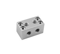 BYCIFRLG Aluminium Alloy 2-12 Single Way 35x35mm 1/4" Elbow Hole Independent Confluencer Board Mainfold Block Pneumatic Air Fitting(2 Ways 35x35mm G1l4)