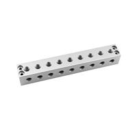 BYCIFRLG Aluminium Alloy 2-12 Single Way 35x35mm 1/4" Elbow Hole Independent Confluencer Board Mainfold Block Pneumatic Air Fitting(8 Ways 35x35mm G1l4)
