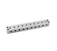 BYCIFRLG Aluminium Alloy 2-12 Single Way 35x35mm 1/4" Elbow Hole Independent Confluencer Board Mainfold Block Pneumatic Air Fitting(10 Ways 35x35mm G1l4)