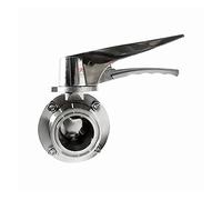 BYCIFRLG Ball Valve 57/63/76/89/102/108mm Pipe Outer Diameter X 2.5" 3" 3.5" 4" Three-clamp Butterfly Extrusion Trigger Flow Control Valve SUS 304 Stainless Steel